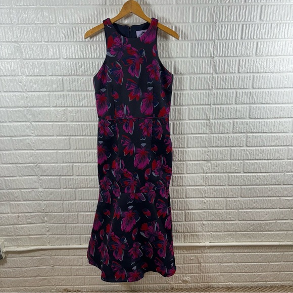 JS Collections Mermaid Jacquard Midi Dress size 6 - Picture 2 of 5